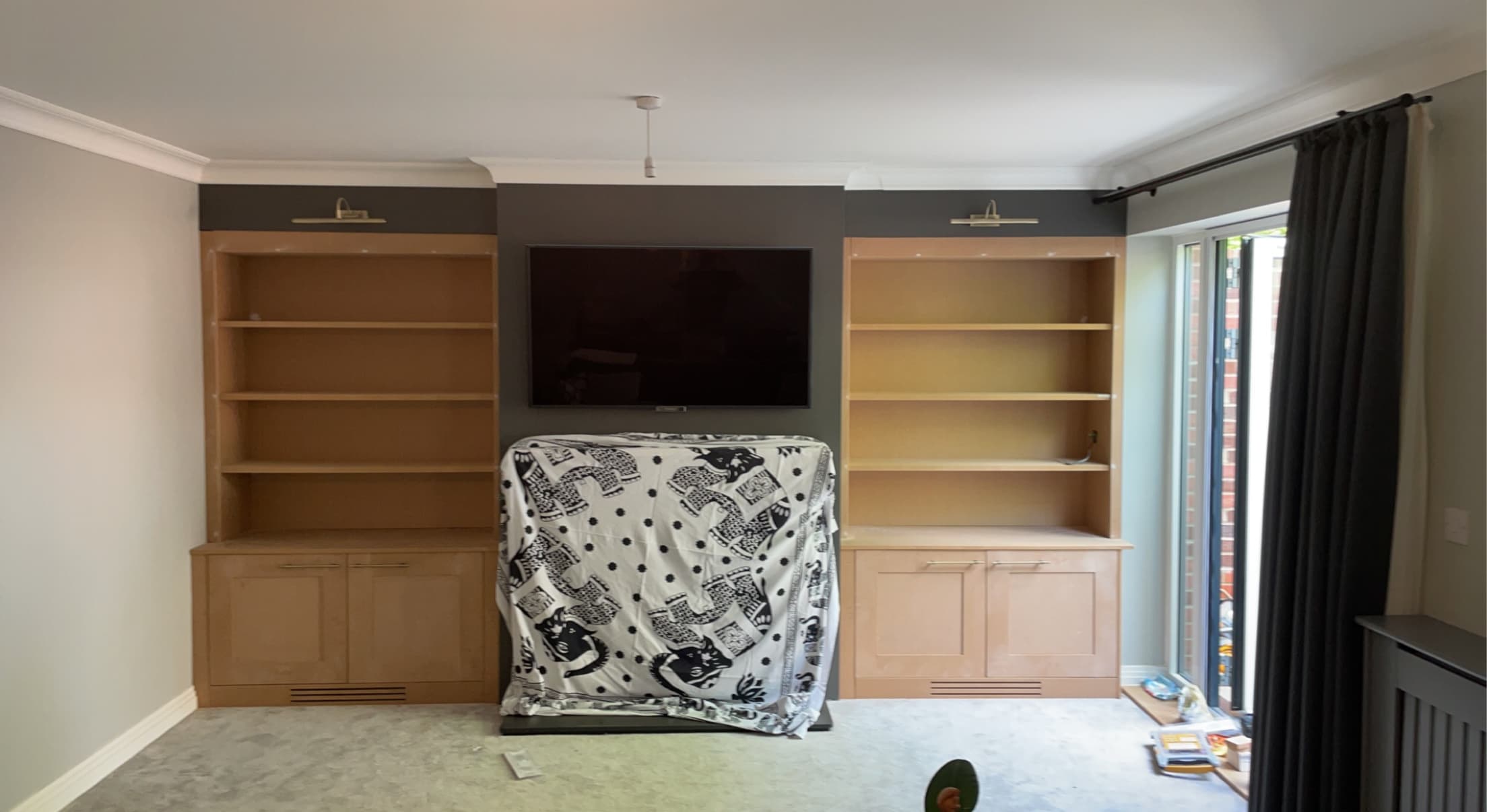 Bespoke alcove units.